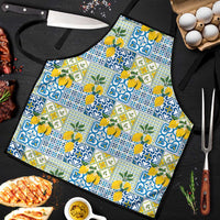 Sicily Italy Lemon Maiolica Apron Sicilian Citrus Tile Mediterranean Art