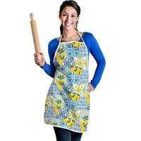 Sicily Italy Lemon Maiolica Apron Sicilian Citrus Tile Mediterranean Art