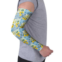 Sicily Italy Lemon Maiolica Arm Sleeves Sicilian Citrus Tile Mediterranean Art