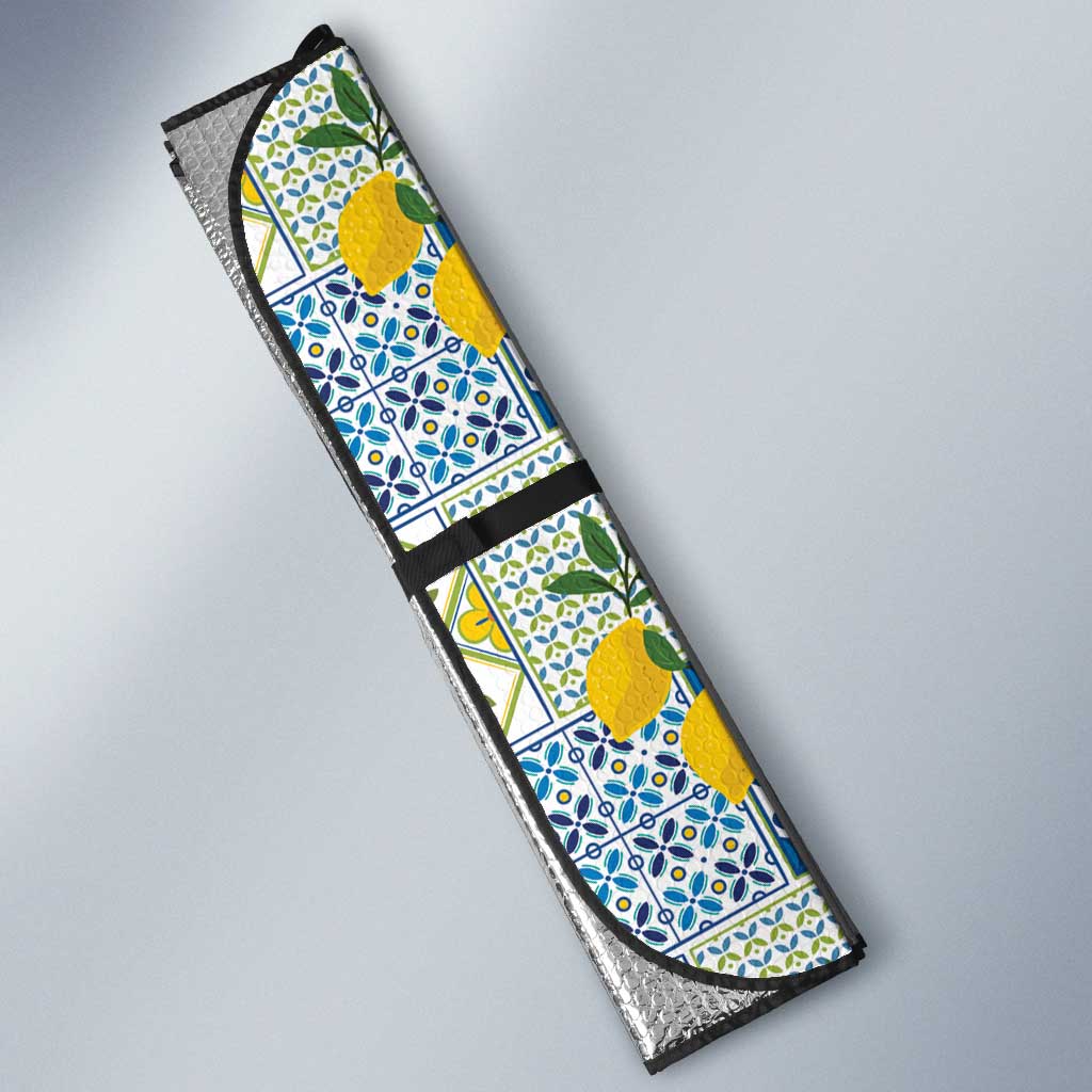 Sicily Italy Lemon Maiolica Auto Sun Shade Sicilian Citrus Tile Mediterranean Art