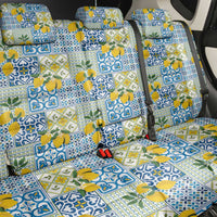 Sicily Italy Lemon Maiolica Back Car Seat Cover Sicilian Citrus Tile Mediterranean Art