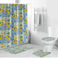 Sicily Italy Lemon Maiolica Bathroom Set Sicilian Citrus Tile Mediterranean Art
