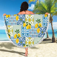 Sicily Italy Lemon Maiolica Beach Blanket Sicilian Citrus Tile Mediterranean Art