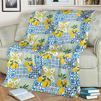 Sicily Italy Lemon Maiolica Blanket Sicilian Citrus Tile Mediterranean Art