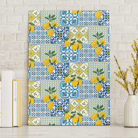 Sicily Italy Lemon Maiolica Canvas Wall Art Sicilian Citrus Tile Mediterranean Art