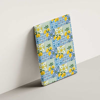 Sicily Italy Lemon Maiolica Canvas Wall Art Sicilian Citrus Tile Mediterranean Art