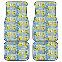 Sicily Italy Lemon Maiolica Car Mats Sicilian Citrus Tile Mediterranean Art