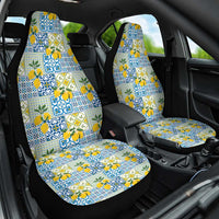 Sicily Italy Lemon Maiolica Car Seat Cover Sicilian Citrus Tile Mediterranean Art