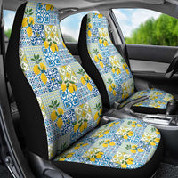 Sicily Italy Lemon Maiolica Car Seat Cover Sicilian Citrus Tile Mediterranean Art