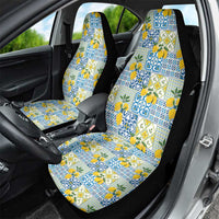 Sicily Italy Lemon Maiolica Car Seat Cover Sicilian Citrus Tile Mediterranean Art