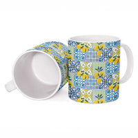Sicily Italy Lemon Maiolica Ceramic Mug Sicilian Citrus Tile Mediterranean Art