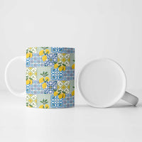 Sicily Italy Lemon Maiolica Ceramic Mug Sicilian Citrus Tile Mediterranean Art