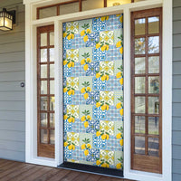Sicily Italy Lemon Maiolica Door Cover Sicilian Citrus Tile Mediterranean Art