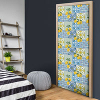 Sicily Italy Lemon Maiolica Door Cover Sicilian Citrus Tile Mediterranean Art
