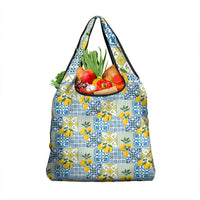 Sicily Italy Lemon Maiolica Grocery Bag Sicilian Citrus Tile Mediterranean Art