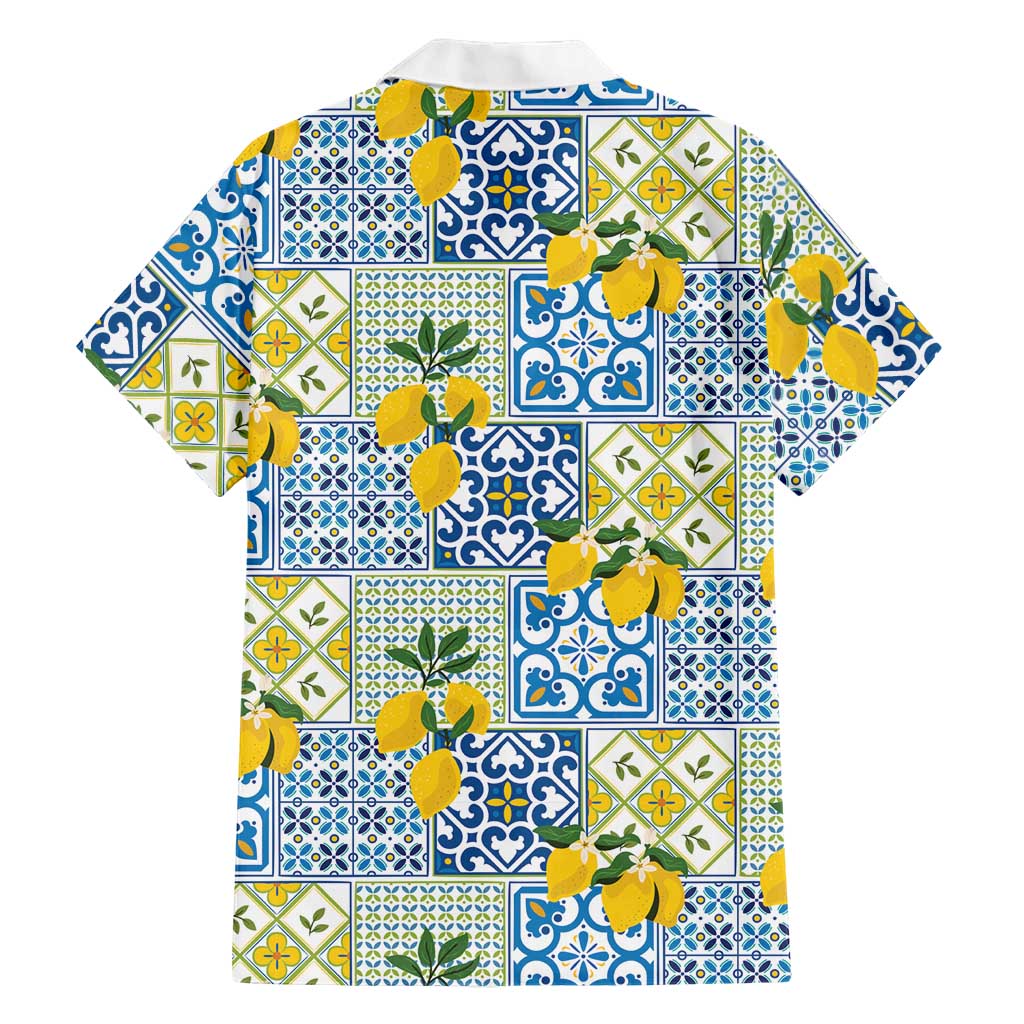 Sicily Italy Lemon Maiolica Hawaiian Shirt Sicilian Citrus Tile Mediterranean Art