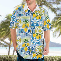 Sicily Italy Lemon Maiolica Hawaiian Shirt Sicilian Citrus Tile Mediterranean Art