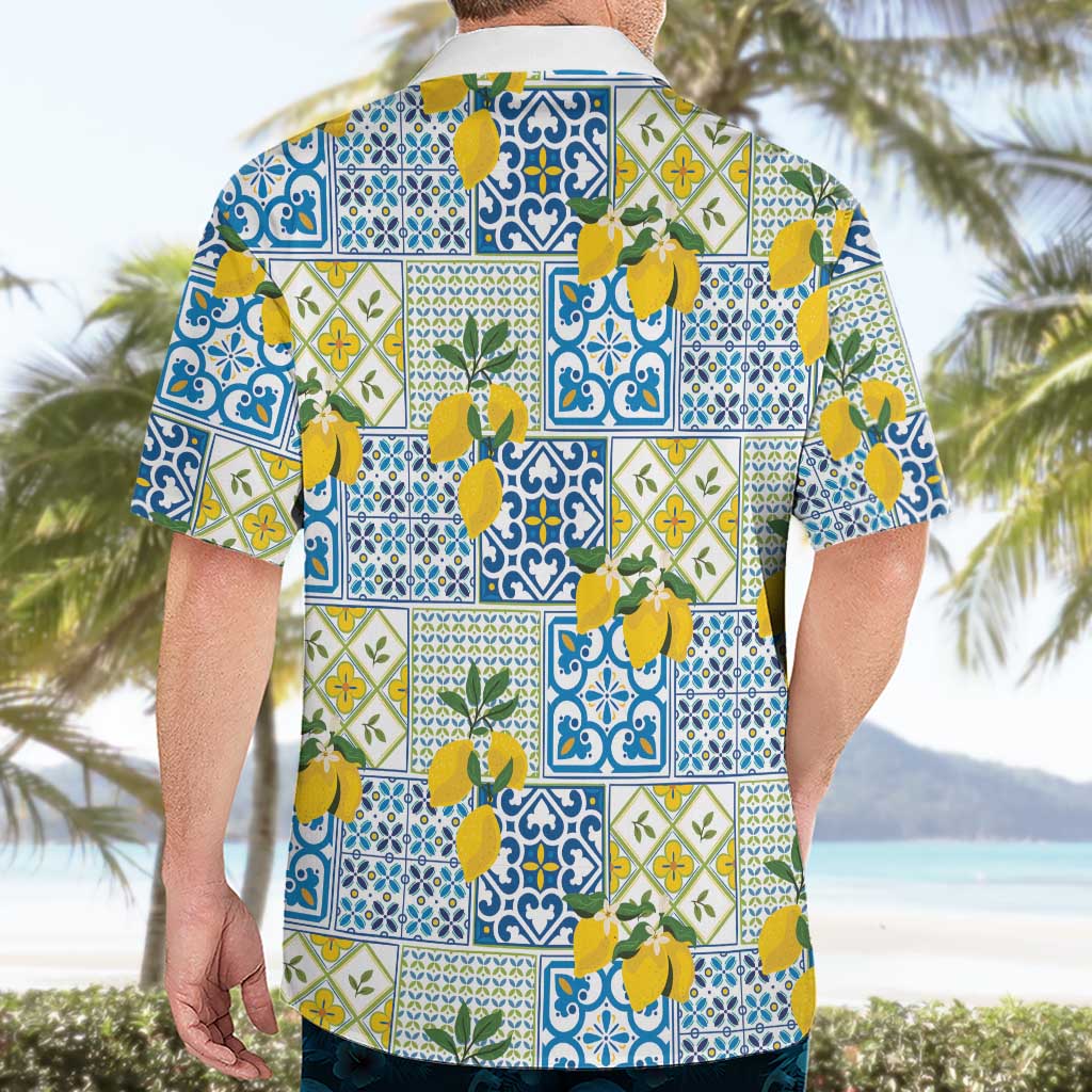 Sicily Italy Lemon Maiolica Hawaiian Shirt Sicilian Citrus Tile Mediterranean Art