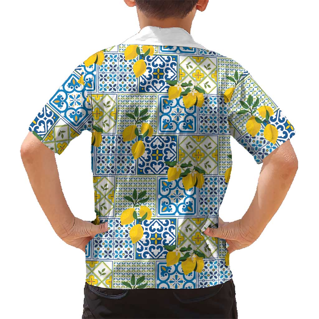 Sicily Italy Lemon Maiolica Hawaiian Shirt Sicilian Citrus Tile Mediterranean Art