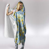 Sicily Italy Lemon Maiolica Hooded Blanket Sicilian Citrus Tile Mediterranean Art