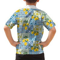 Sicily Italy Lemon Maiolica Kid Hawaiian Shirt Sicilian Citrus Tile Mediterranean Art