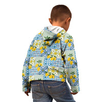 Sicily Italy Lemon Maiolica Kid Hoodie Sicilian Citrus Tile Mediterranean Art