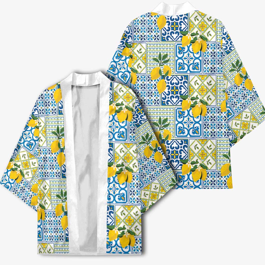 Sicily Italy Lemon Maiolica Kimono Sicilian Citrus Tile Mediterranean Art