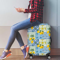 Sicily Italy Lemon Maiolica Luggage Cover Sicilian Citrus Tile Mediterranean Art