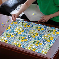 Sicily Italy Lemon Maiolica Puzzle Sicilian Citrus Tile Mediterranean Art