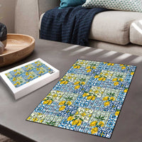 Sicily Italy Lemon Maiolica Puzzle Sicilian Citrus Tile Mediterranean Art