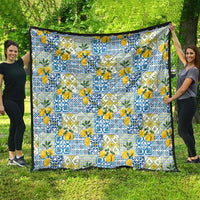 Sicily Italy Lemon Maiolica Quilt Sicilian Citrus Tile Mediterranean Art