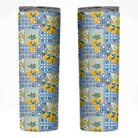 Sicily Italy Lemon Maiolica Skinny Tumbler Sicilian Citrus Tile Mediterranean Art