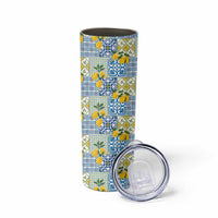 Sicily Italy Lemon Maiolica Skinny Tumbler Sicilian Citrus Tile Mediterranean Art