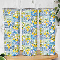 Sicily Italy Lemon Maiolica Skinny Tumbler Sicilian Citrus Tile Mediterranean Art