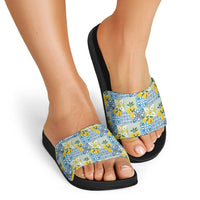 Sicily Italy Lemon Maiolica Slide Sandals Sicilian Citrus Tile Mediterranean Art