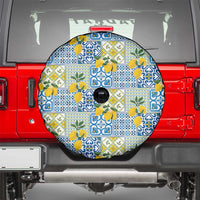 Sicily Italy Lemon Maiolica Spare Tire Cover Sicilian Citrus Tile Mediterranean Art