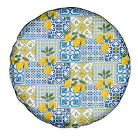 Sicily Italy Lemon Maiolica Spare Tire Cover Sicilian Citrus Tile Mediterranean Art
