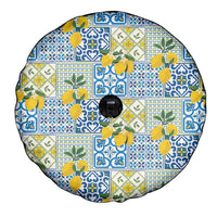 Sicily Italy Lemon Maiolica Spare Tire Cover Sicilian Citrus Tile Mediterranean Art