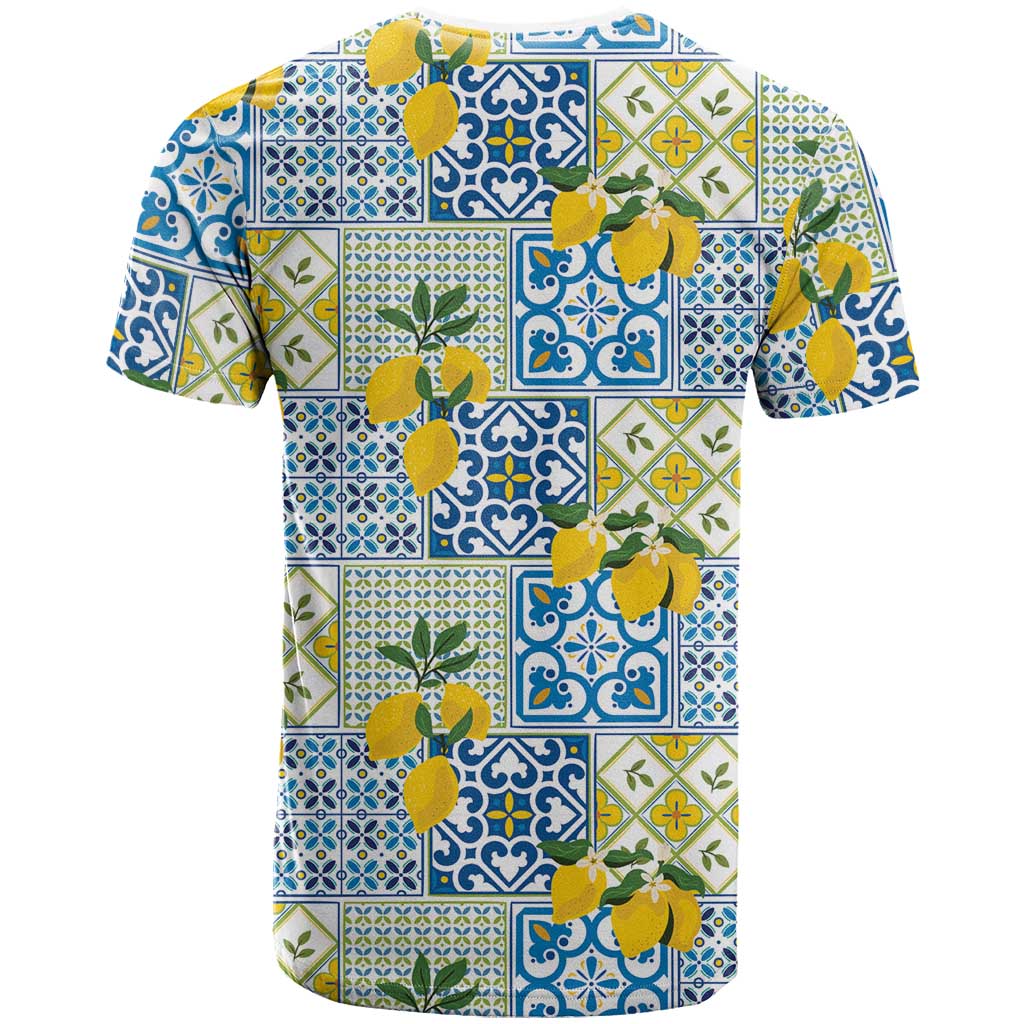 Sicily Italy Lemon Maiolica T Shirt Sicilian Citrus Tile Mediterranean Art