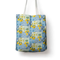 Sicily Italy Lemon Maiolica Tote Bag Sicilian Citrus Tile Mediterranean Art