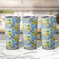 Sicily Italy Lemon Maiolica Tumbler Cup Sicilian Citrus Tile Mediterranean Art