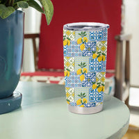 Sicily Italy Lemon Maiolica Tumbler Cup Sicilian Citrus Tile Mediterranean Art