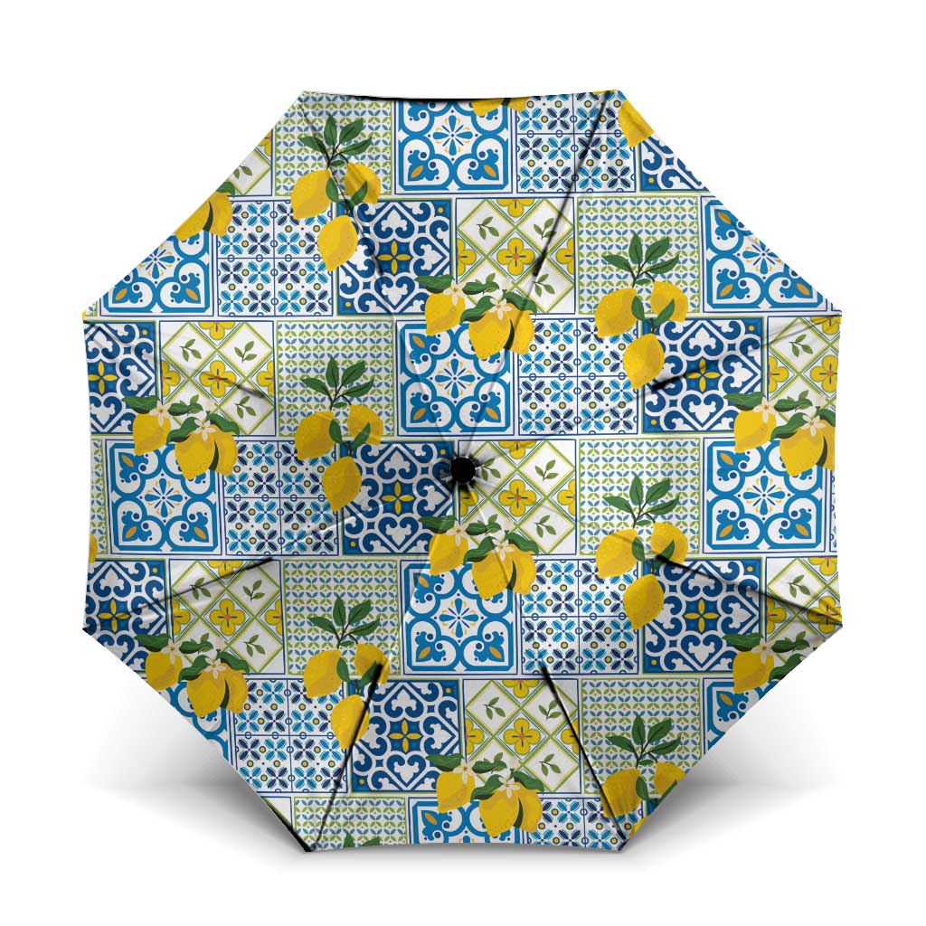 Sicily Italy Lemon Maiolica Umbrella Sicilian Citrus Tile Mediterranean Art