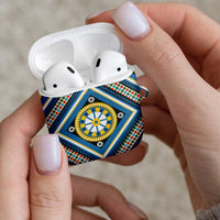 Sicily Italy Carretto Siciliano AirPods Case Azure Sicilian Cart Wheel Pattern