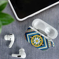Sicily Italy Carretto Siciliano AirPods Case Azure Sicilian Cart Wheel Pattern