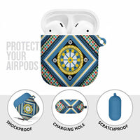Sicily Italy Carretto Siciliano AirPods Case Azure Sicilian Cart Wheel Pattern