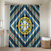 Sicily Italy Carretto Siciliano Bathroom Set Azure Sicilian Cart Wheel Pattern