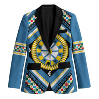 Sicily Italy Carretto Siciliano Blazer Azure Sicilian Cart Wheel Pattern