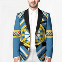 Sicily Italy Carretto Siciliano Blazer Azure Sicilian Cart Wheel Pattern