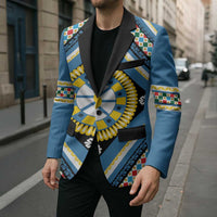 Sicily Italy Carretto Siciliano Blazer Azure Sicilian Cart Wheel Pattern